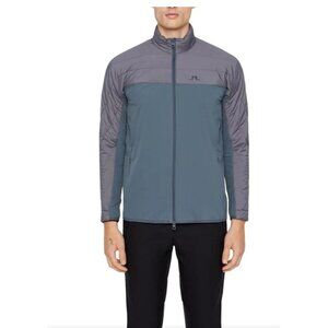 NEW J. Lindeberg Lux Softs Winter Hybrid Jacket LARGE Dark Gray Quilted
